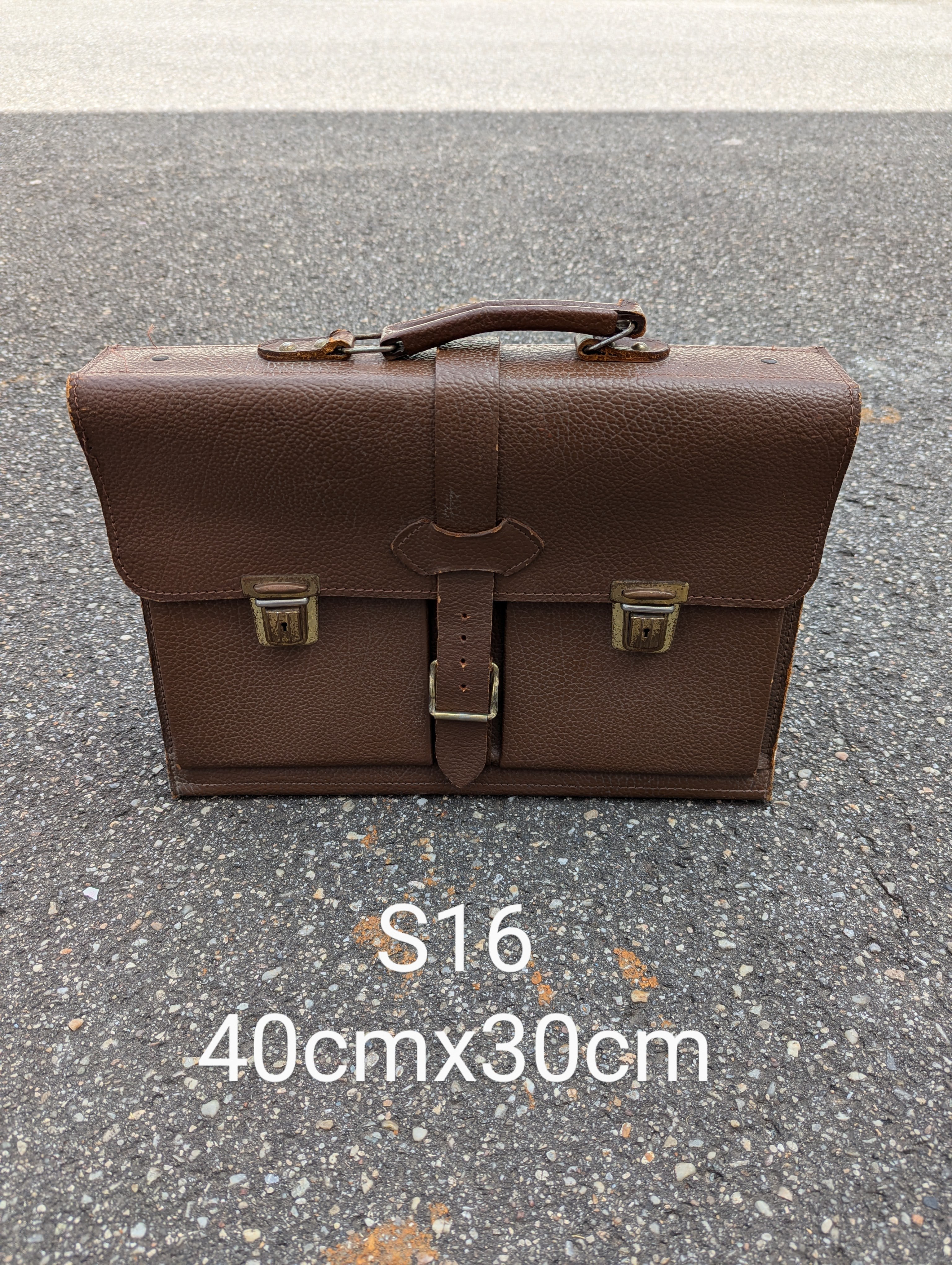 S01-016 Leder-Aktentasche