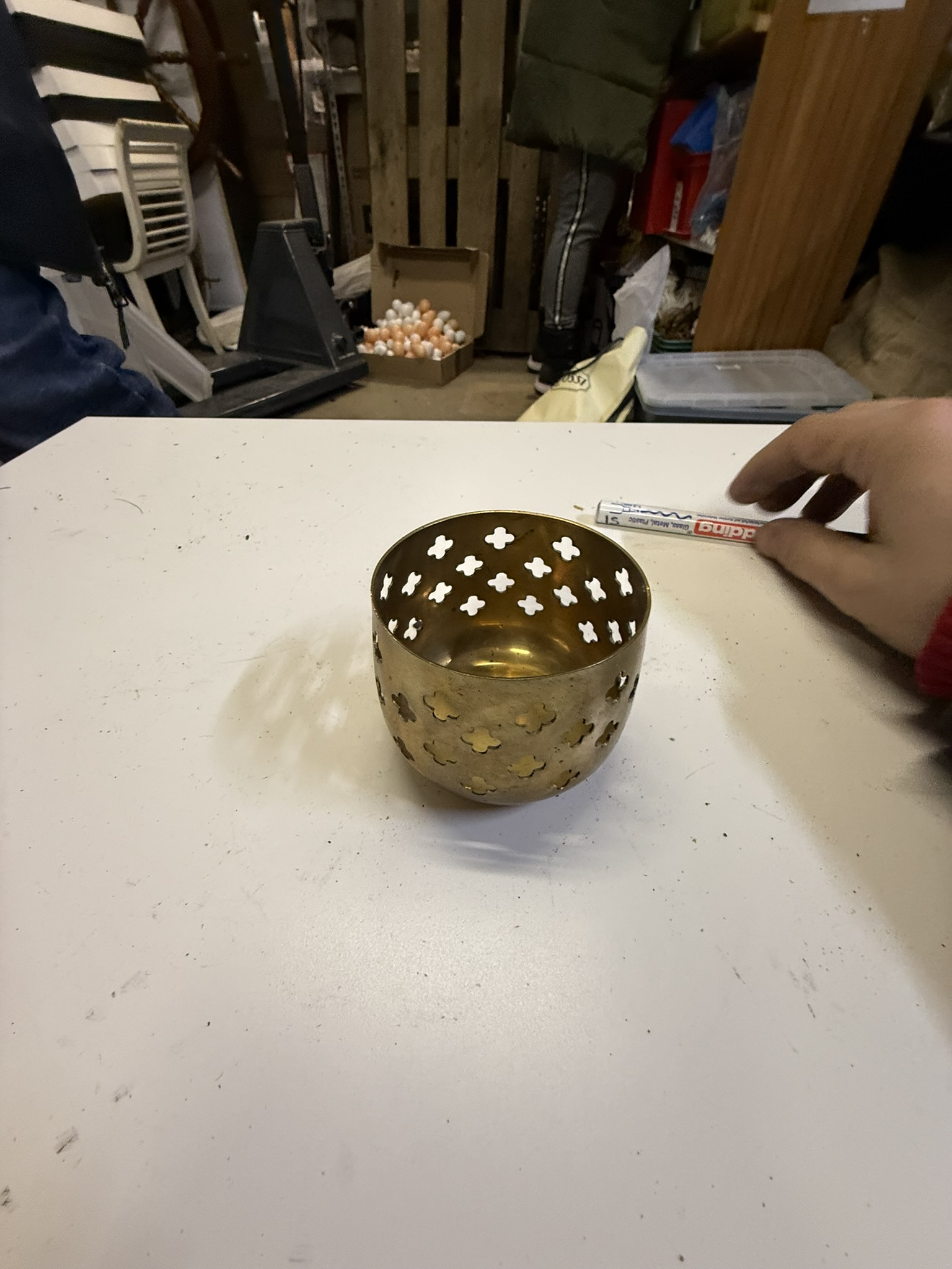 A05-014 Teelicht-Halter Messing