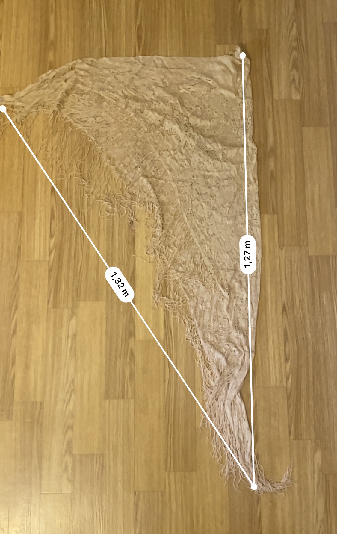 TU47 Dreieckstuch mit Fransen 