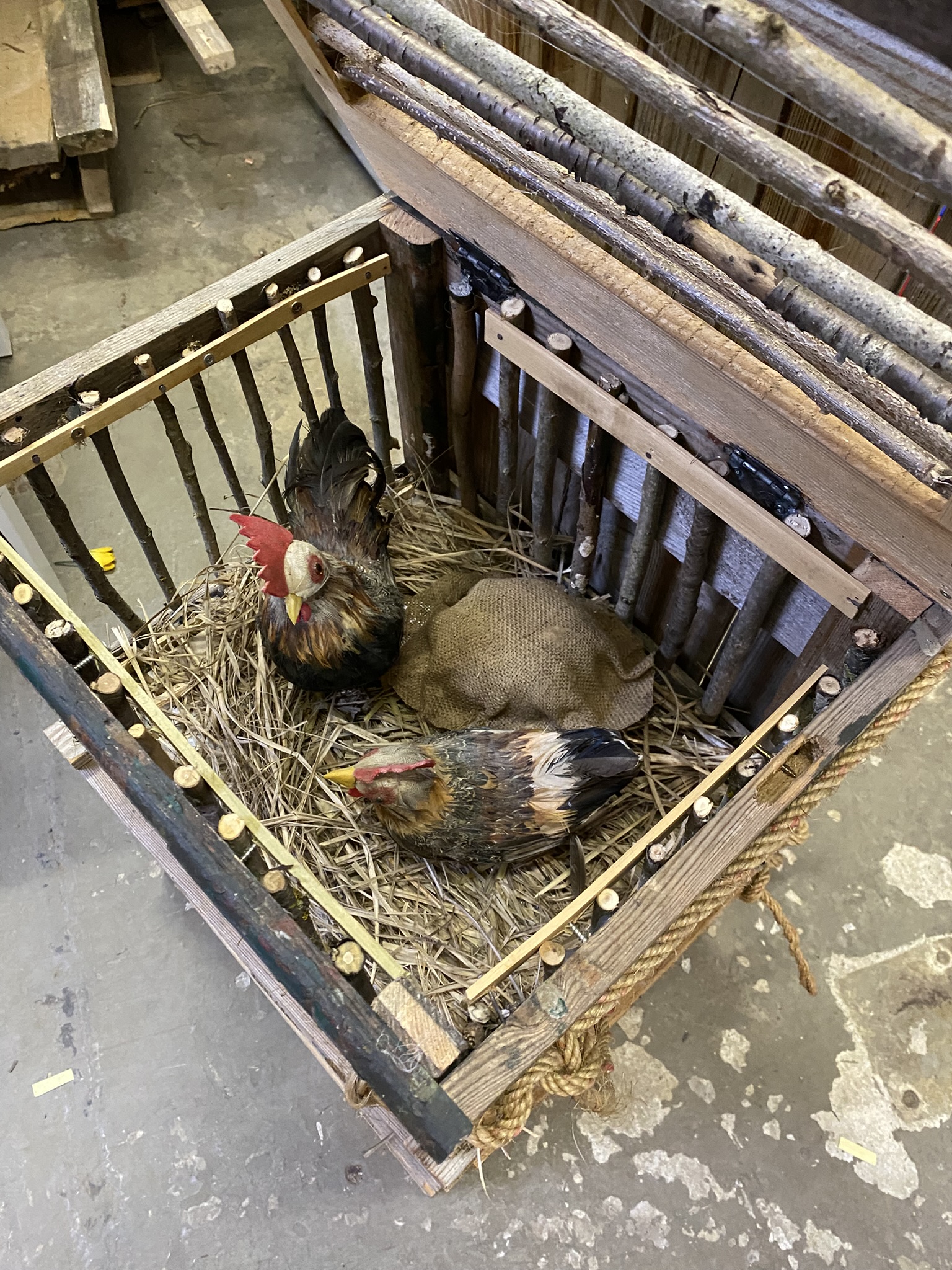 A01-039 Rücken-Hühnerkorb