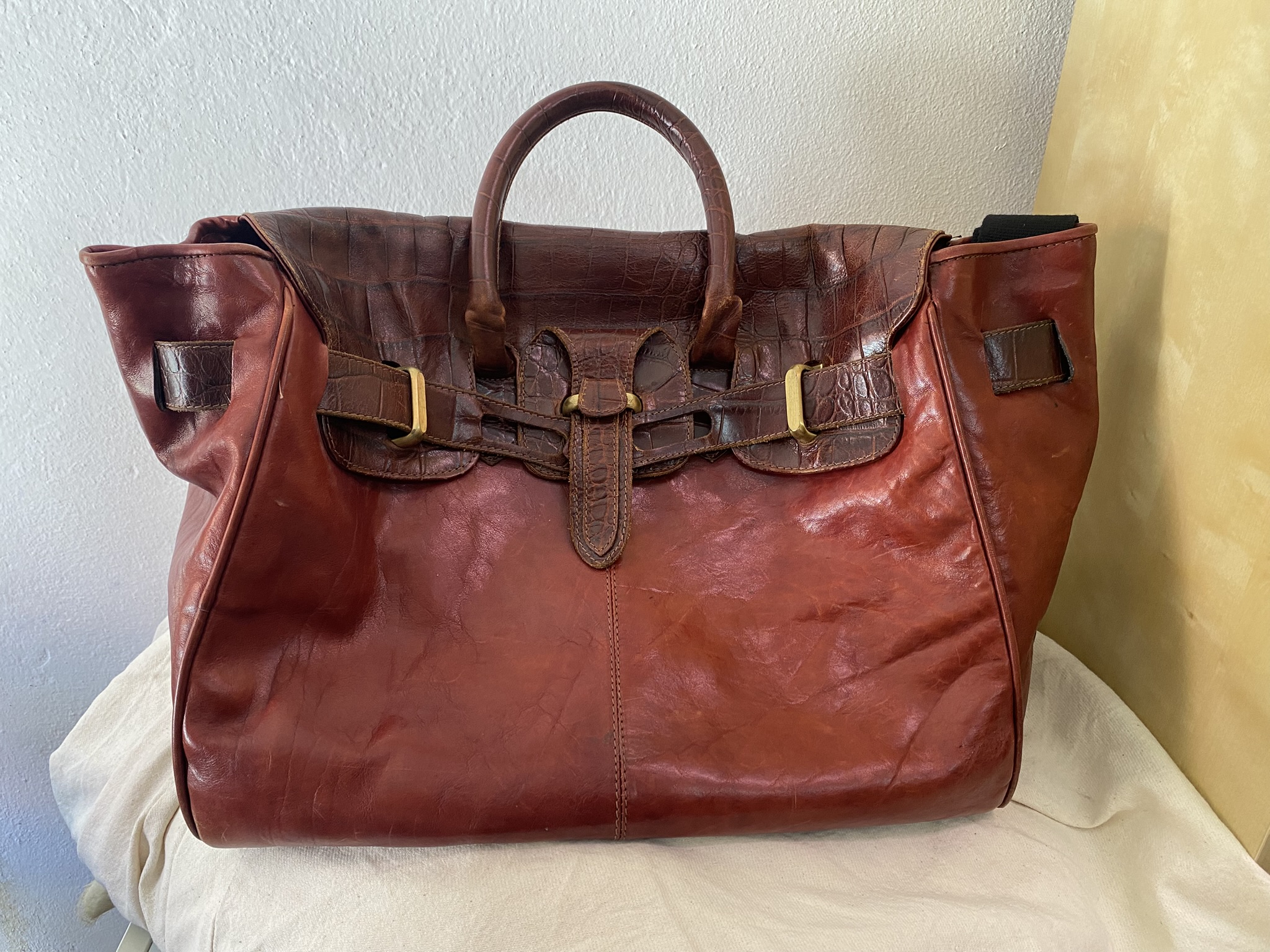 S01-034 Reisetasche Leder