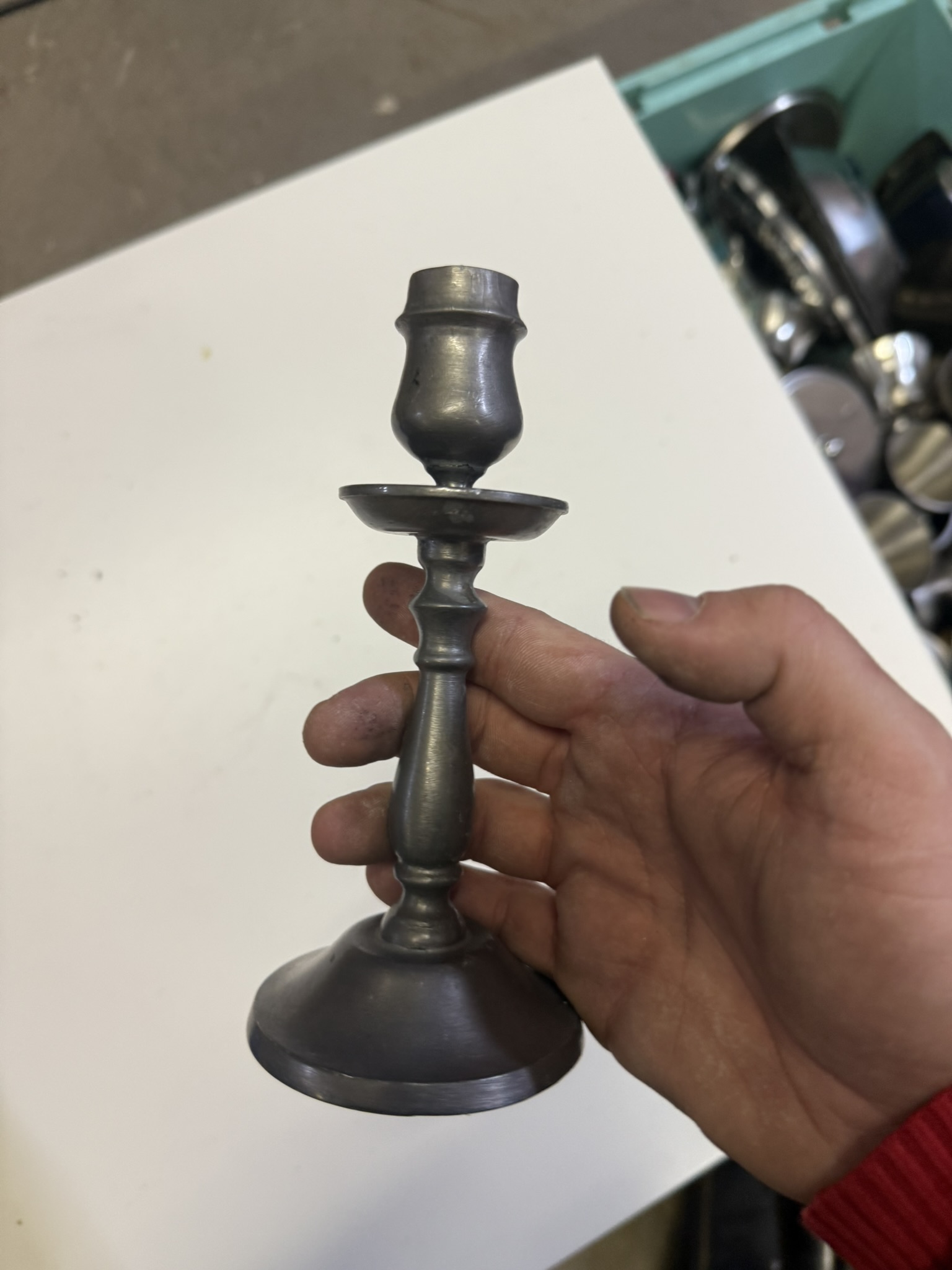 A04-025 Kerzenständer Zinn