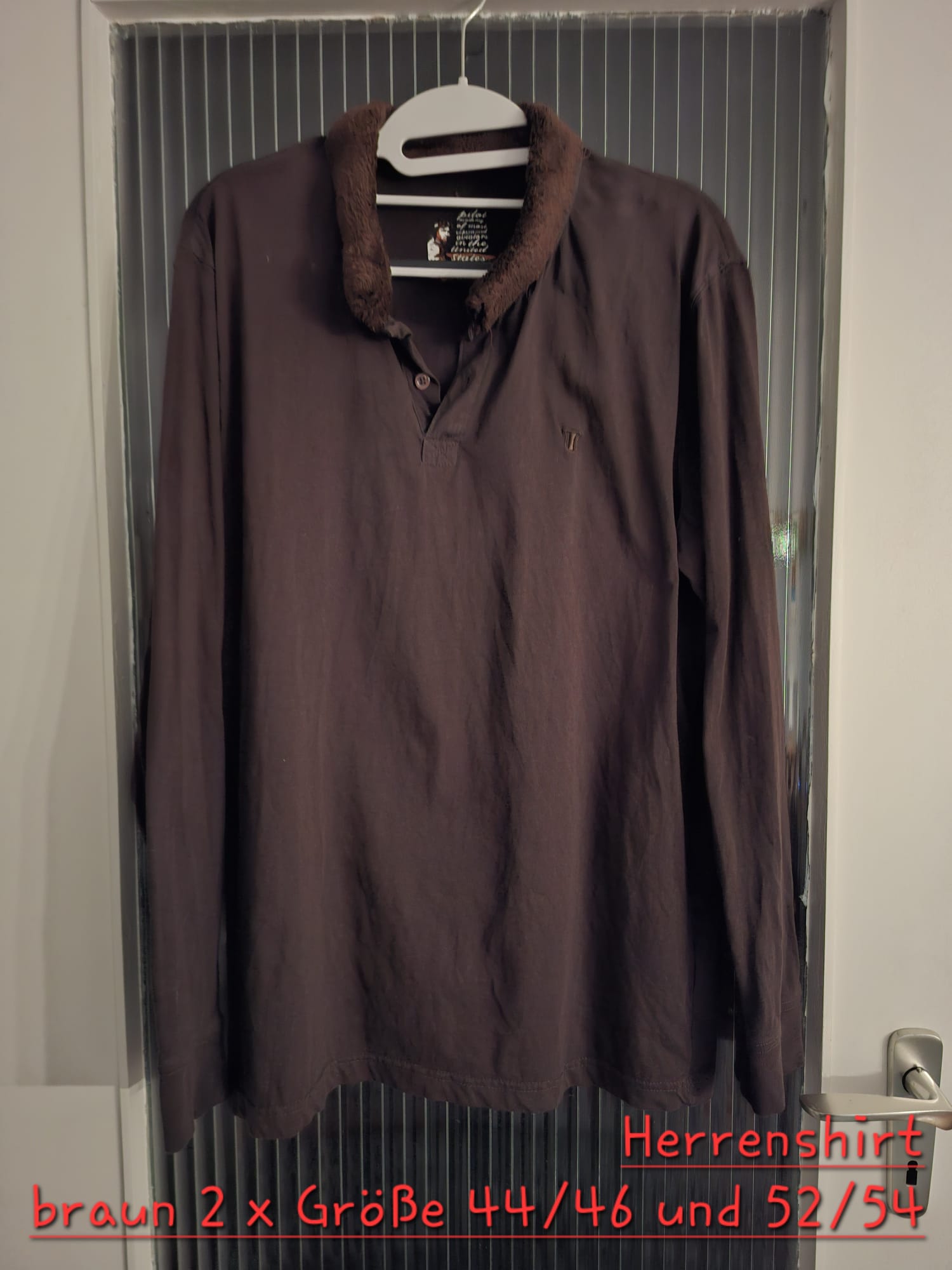 S23 Langarmshirt mit Plüschkragen