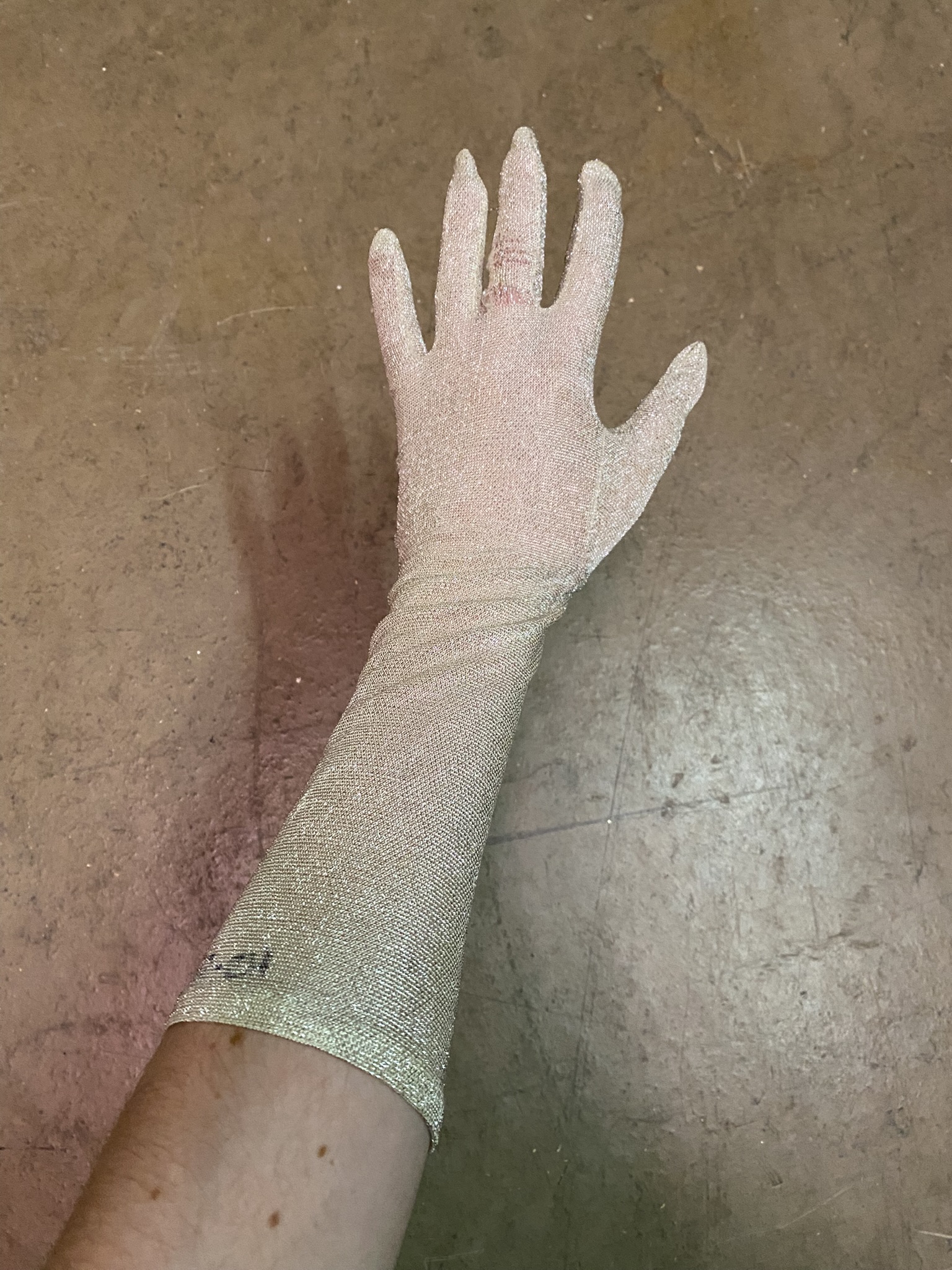 HD56 Glitzerhandschuhe lang