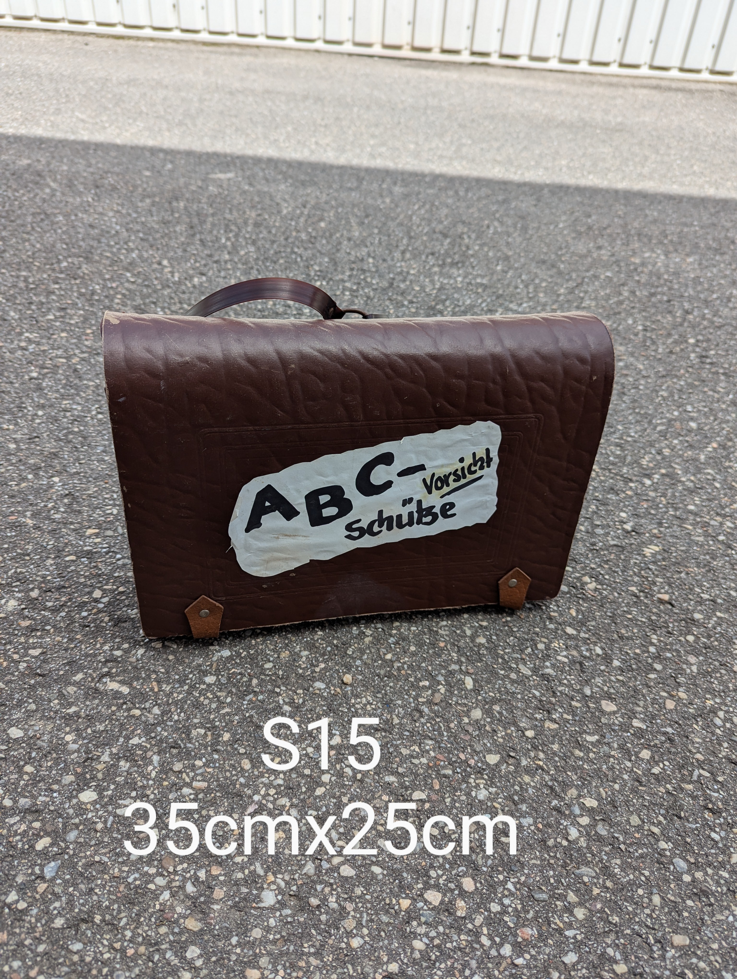 S01-015 Leder-Schultasche