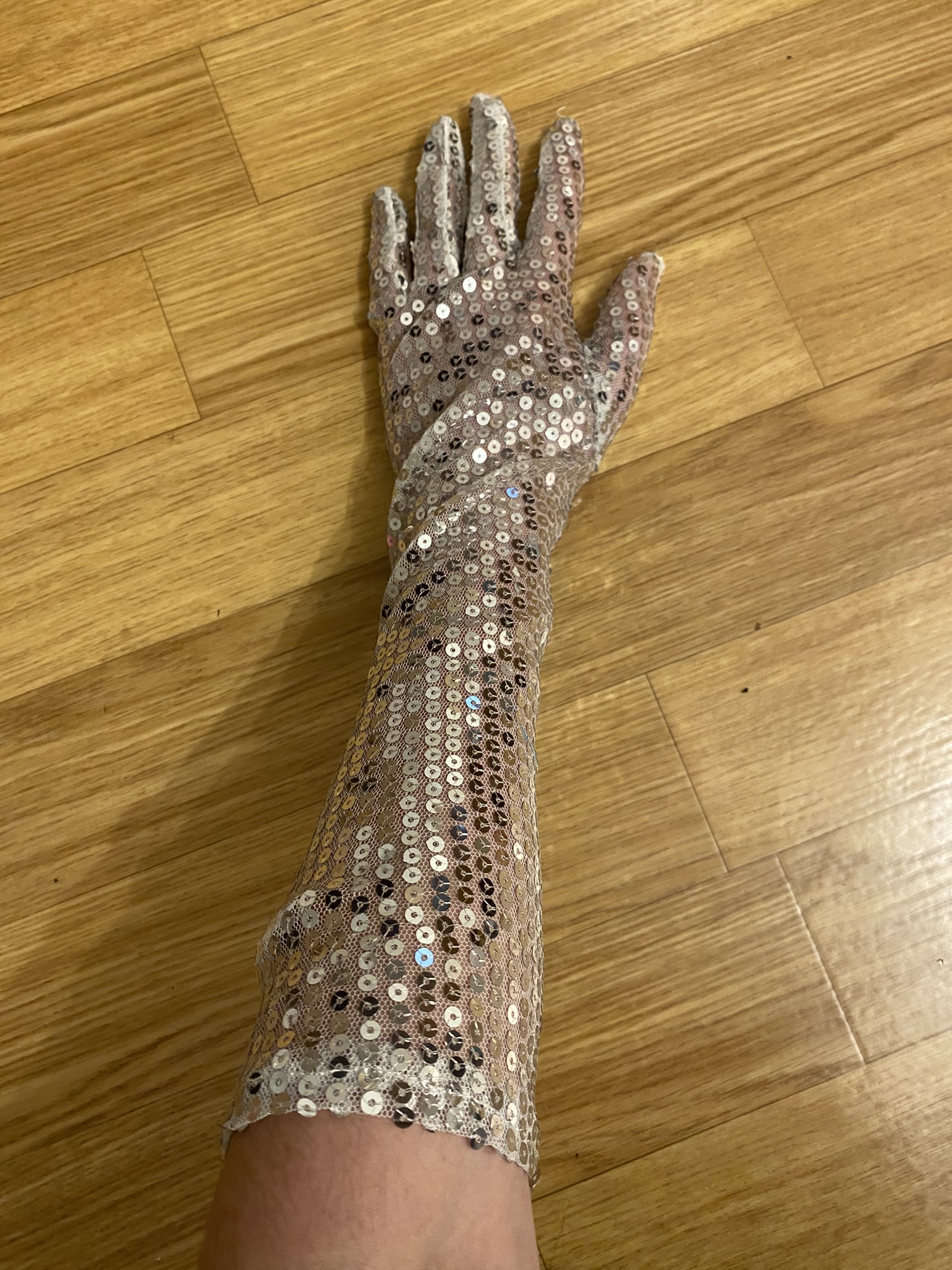 HD11 Glitzerhandschuhe lang